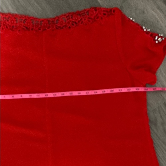 Multicolored Embellished Ruffled Mini Dress - Picture 6 of 10